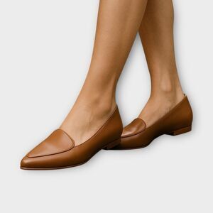 Rebecca Allen The Loafer Leather Brown Loafers Size 9.5